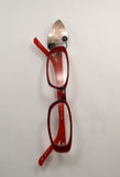 Engraved Handmade Light Copper Triangle Magnetic Eyeglass Holder - Laura Wilson Gallery 