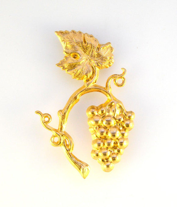 Grape and Leaf Magnetic Brooch - Laura Wilson Gallery 