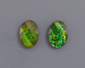 10 x 14  mm Oval Faux Opal Magnetic Earrings