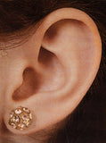 Fancy 10 mm Ball Pierced Earrings In Copper Finish - Laura Wilson Gallery 