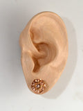 Fancy 10 mm Ball Pierced Earrings In Copper Finish - Laura Wilson Gallery 