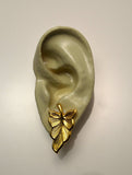 15 x 25 mm Leaf Magnetic Non Pierced  Clip or Pierced Earrings In Gold or Silver - Laura Wilson Gallery 
