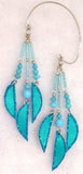 Handmade Turquoise Beaded Fabric Non Piercing Ear Wraps - Laura Wilson Gallery 