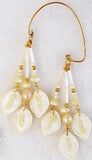 Handmade Pearl and White Fabric Non Pierced Ear Wraps - Laura Wilson Gallery 