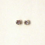 Men's Magnetic 3, 4, and 4.5 MM Round Setting Swarovsky Crystal Earrings & Extra Magnets - Laura Wilson Gallery 
