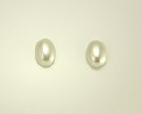 Oval Glass Pearl Magnetic Non Pierced or Pierced  Earrings 10 x 14 mm - Laura Wilson Gallery 