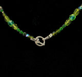 Handmade Green Coral Reef One Of A Kind Sterling Silver and Beaded Necklace - Laura Wilson Gallery 
