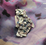 Lavender Fused Sterling Silver Magnetic One of a Kind Brooch - Laura Wilson Gallery 