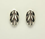 Silver Leaf Magnetic Non Pierced Clip Earrings - Laura Wilson Gallery 