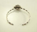 Vintage Sterling Silver Cuff Bracelet With Flowers no 4 - Laura Wilson Gallery 