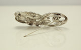 Handmade Sterling Silver Floral Pin in Chasing and Repousse Style - Laura Wilson Gallery 