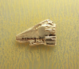 14 Karat Gold Plated Solid Brass Train Magnetic Tie Clip Bar or Tack - Laura Wilson Gallery 