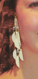 White and Gold Fabric Ear Wraps Handmade by - Laura Wilson Gallery 