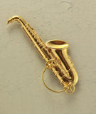 Gold Unisex Saxophone Magnetic Eyeglass Holder or Tie Tack - Laura Wilson Gallery 