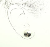 Handmade Original Design Hammered Sterling Silver Pierced or Magnetic Earrings - Laura Wilson Gallery 