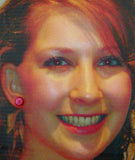 13 mm Pink and Red Ruby Star Ruby Glass Button Magnetic or Pierced Earrings - Laura Wilson Gallery 