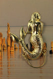 Polished Brass Mermaid Magnetic Eyeglass Holder or Pin Brooch - Laura Wilson Gallery 