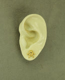 Gold Skull and Crossbone Magnetic Non Pierced Earrings - Laura Wilson Gallery 