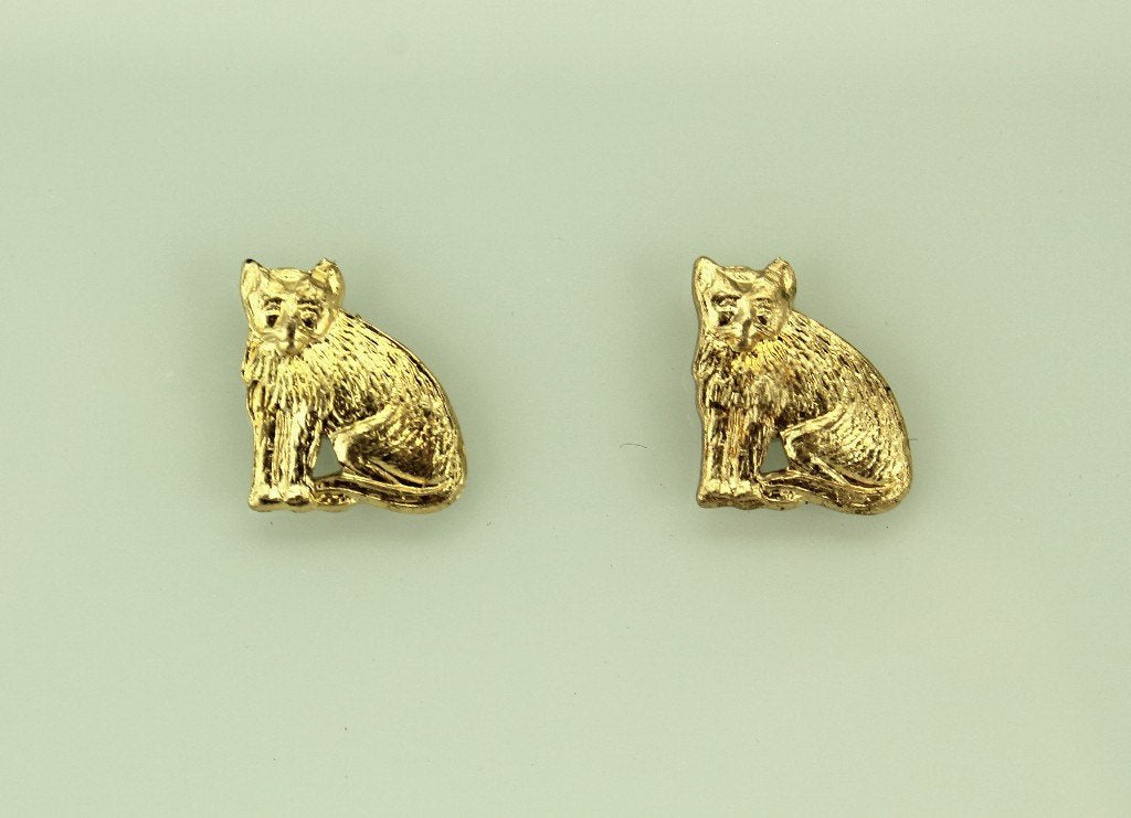 9ct gold deals cat earrings