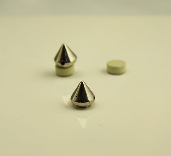 Silver Cone Magnetic Non Pierced Clip Earrings - Laura Wilson Gallery 