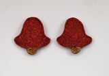 Magnetic Red  Christmas Bell Earrings