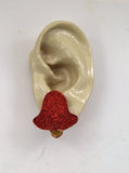 Magnetic Red  Christmas Bell Earrings