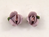 Handmade Ceramic Rose Earrings