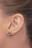 Handmade Ceramic Pink Rose Earrings