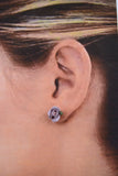 Handmade Ceramic Rose Earrings