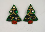 Festive Magnetic Christmas Tree Earrings