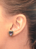 Charming Heart-Shaped Pink Crystal Earrings for Everyday Shine