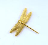 Charming Gold Dragonfly Brooch