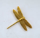 Charming Gold Dragonfly Brooch