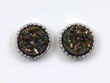 Chocolate Dreams: 10mm Faux Drusy Quartz Earrings