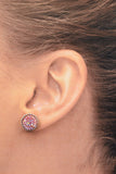 Pink Sparkle: 10mm Faux Drusy Quartz Earrings