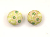 Chic Non-Pierced Earrings: Vintage Fabric Button Style
