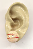 Vintage Pink Button Earrings-Non-Pierced Chic Style