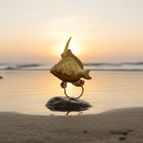 Stylish Gold, Silver or Brass Fish Holder for Glasses & Badges