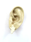 Adorable Little White Ghost Earrings for Spooky Style
