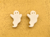 Adorable Little White Ghost Earrings for Spooky Style