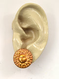 Sun-Kissed Hand Painted Bronze Sun Earrings