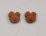 Cute Brown Dog Magnetic Earrings