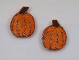 Fabric Pumpkin Earrings