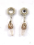 Magnetic Quartz Crystal Dangle Earrings