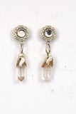 Small Magnetic Quartz Crystal Dangle Earrings