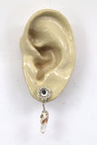 Small Magnetic Quartz Crystal Dangle Earrings