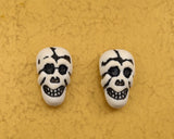 Unusual White Skull Earrings for Bold Style