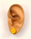 Daisy Delight: Hand-Painted 10mm Earrings in 5 Colors