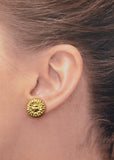 Radiate Joy with These Gold Sun Face Earrings