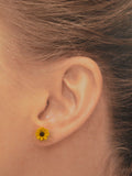 11mm Daisy Earrings in Pierced or Magnetic